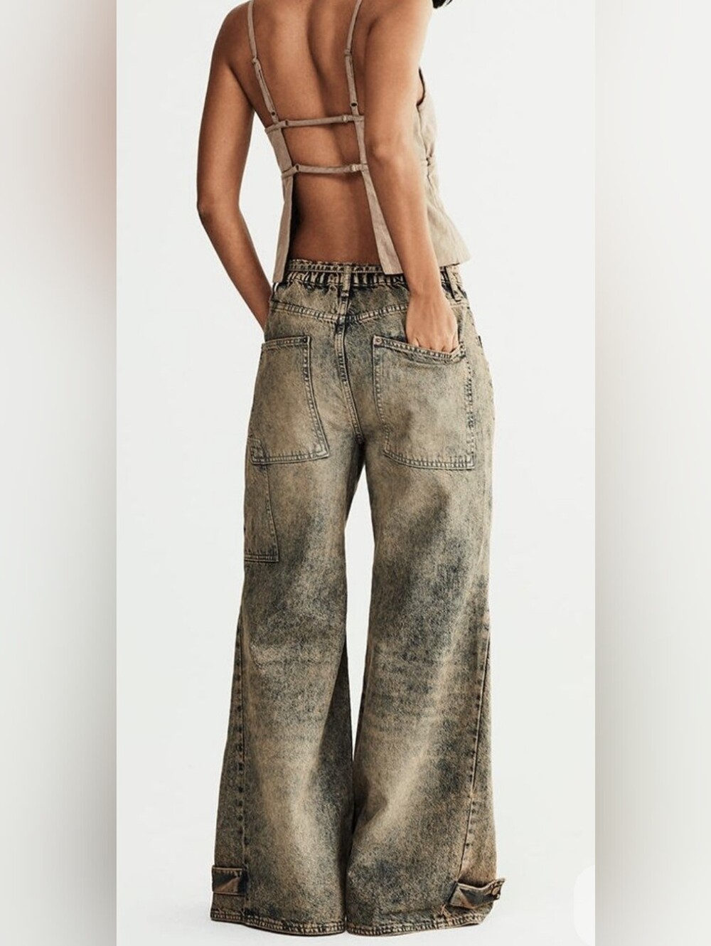 Free People We The Free  CRVY Outlaw Wideleg Jeans - Picture 2 of 16